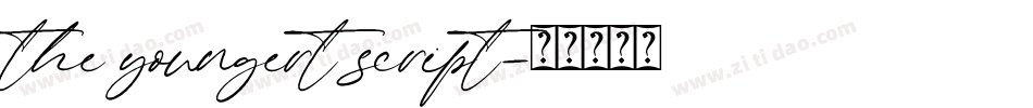 the youngert script字体转换